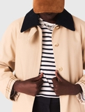 Trendcoat MAJE cổ nhung navy