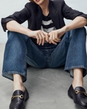 Loafer đen Massimo Dutti móc vàng