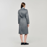 Áo dạ SANDRO ghi kèm belt