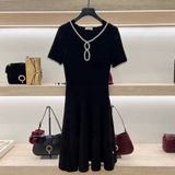 Váy SANDRO cổ viền đá chân bồng