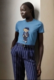 Tshirt RALPH LAUREN xanh gấu mũ nơ cổ