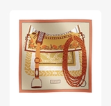 Khăn lụa HERMES vuông họa tiết