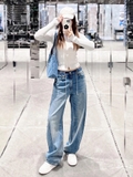 Quần jean ALEXANDER WANG cạp dây bling