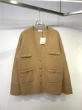 Cardigan SANDRO nâu dáng rộng