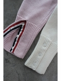 Cardigan THOM BROWNE logo lưng 2 màu