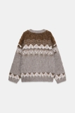 Cardigan ZARA nâu hoạ tiết
