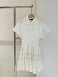 Váy MAJE trắng cải ren cộc tay