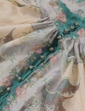 Sơ mi ZIMMERMANN xanh hoa