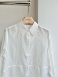Sơ mi BRUNELLO CUCINELLI trắng xếp ly