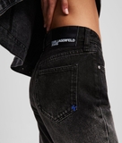 Quần jeans KARL LAGERFELD đen mài