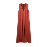 Váy lụa VINCE cổ V trơn 2 màu