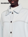 Sơ mi Denim Sandro túi 2 bên