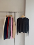 Cardigan RALPH LAUREN vặn thừng khuy sừng 2026