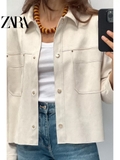 Sơ mi ZARA da lộn