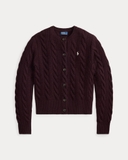 Cardigan RALPH LAUREN vặn thừng khuy sừng 2026