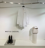 Sơ mi Sandro cổ đức logo ngực