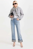 Quần jean ALICE OLIVIA xắn gấu bling