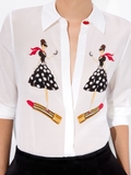 Sơ mi ALICE OLIVIA trắng cô gái