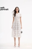 Váy SELF PORTRAIT ren trắng cộc tay