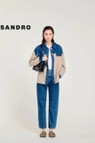 Áo khoác SANDRO len mịn cải jean