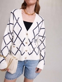 Cardigan MAJE trắng trám