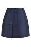 Chân váy SANDRO navy khuy lệch ( có set )