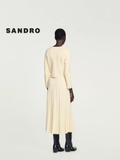 Áo khoác SANDRO kem đính ngọc