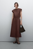 Váy MASSIMO DUTTI nâu chun eo