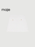 Chân váy MAJE trắng bling
