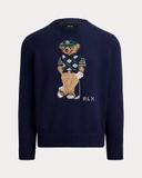 Áo len RALPH LAUREN navy gấu gile mũ xanh lá