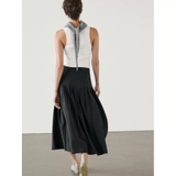 Chân váy MASSIMO DUTTI đen xếp ly