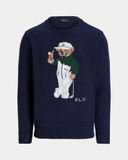 Áo len RALPH LAUREN navy quần yếm trắng