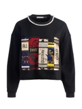 Hoodie ALICE & OLIVIA cổ viền cườm