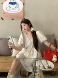 Áo cộc tay URBAN thêu hoa ( có set)