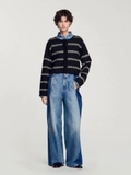 Cardigan SANDRO đen đính cườm