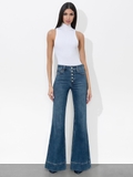 Quần jean ALICE OLIVIA 5 khuy ống vẩy