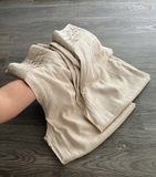 Quần MASSIMO DUTTI linen xếp ly cạp