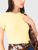 Áo MAJE vàng cut out lưng