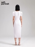 Váy SELF PORTRAIT trắng cổ vuông