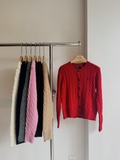Cardigan RALPH LAUREN vặn thừng khuy sừng 2026