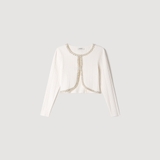 Cardigan SANDRO dài tay kem đính cườm