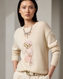 Áo len RALPH LAUREN gấu hồng khuyên tai