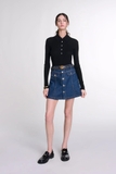 Áo len MAJE navy cổ bẻ