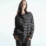 Áo Polo COS kẻ dài tay 2 màu