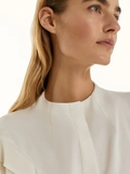 Sơ mi MASSIMO DUTTI cổ tròn xếp ly vai