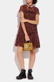Váy COACH ren nâu hoa nổi