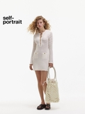 Váy SELF PORTRAIT cổ tròn khuy trước
