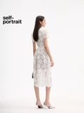 Váy SELF PORTRAIT ren trắng cộc tay