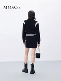 Áo khoác MO&CO đen viền trắng ( cả set )