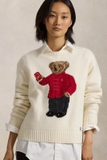 Áo len RALPH LAUREN trắng gấu đỏ